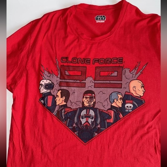 Star Wars Lot Of 3 Graphic T-shirt Clone Force, Droids & Darth Vader - Picture 10 of 11